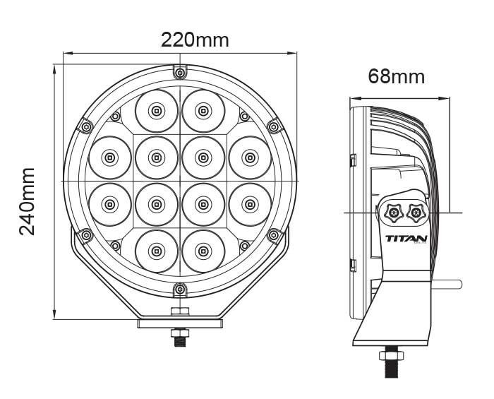 9" TITAN LED DRIVING LIGHT 120W SLIM BODY